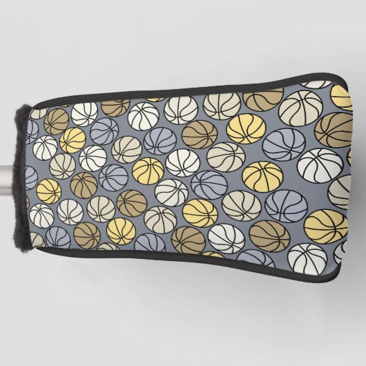 Basketbalpatroon Grijze Tanktop Golfheadcover (Voorkant)