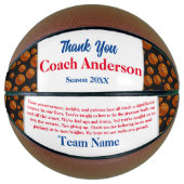 Basketbalpatroon Inspirerende Dank Je Coach Basketbal (Voorkant)