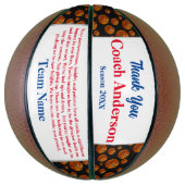 Basketbalpatroon Inspirerende Dank Je Coach Basketbal (Verticaal)