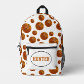 Basketbalpatroon met naam bedrukte rugzak (Voorkant)