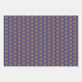 Basketbalpatroon Paarse Oranje naam Inpakpapier Vel (Voorkant 3)