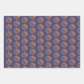 Basketbalpatroon Paarse Oranje naam Inpakpapier Vel (Voorkant 2)