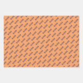 Basketbalpatroon Paarse Oranje naam Inpakpapier Vel (Voorkant)