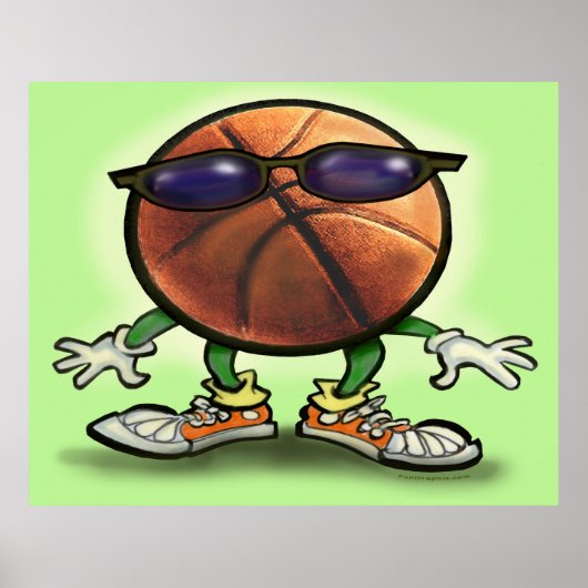 Basketbalposter Poster (Voorkant)
