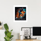Basketbalposter Poster (Thuiskantoor)
