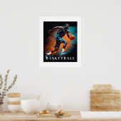 Basketbalposter Poster (Keuken)