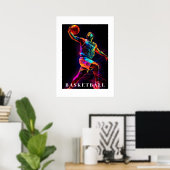 Basketbalposter Poster (Thuiskantoor)