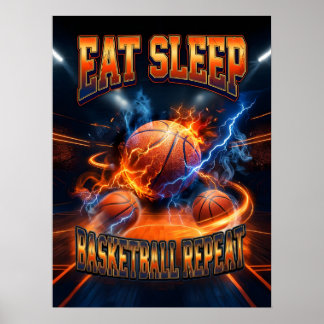 Basketbalposter - Vintage 90s Bootleg Sport Poster
