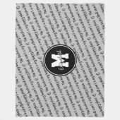 basketbalrechtbank blij grijs zwart fleece deken (Voorkant)