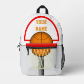 Basketbalring -  bedrukte rugzak (Voorkant)