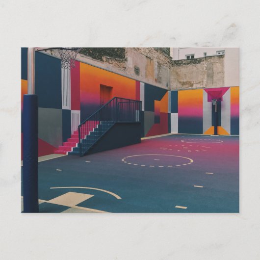Basketbalring Briefkaart (Voorkant)