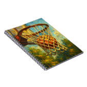 Basketbalring Impressionistische Kunst Notitieboek (Rechterzijde)