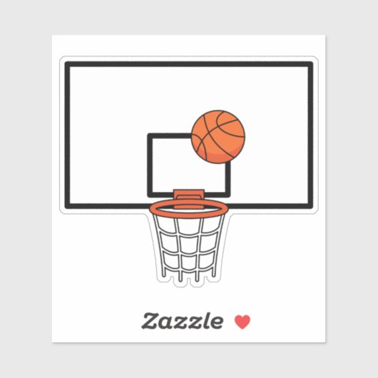 Basketbalring Sticker (Vel)