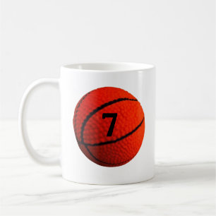 Basketbalringen (nummer) 7 Sport Oranje Zwart Koffiemok