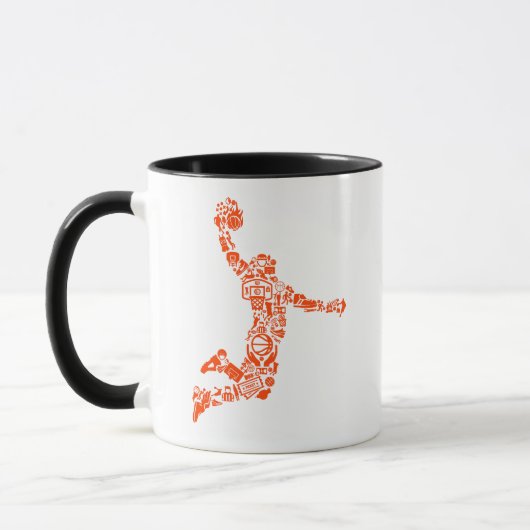 Basketbalringen Symbool Mok (Links)