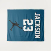 Basketbalshirt Achtergrond | Speler Team Nummer Wandkleed (Voorkant (horizontaal))