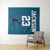 Basketbalshirt Achtergrond | Speler Team Nummer Wandkleed (In Situ (horizontaal))