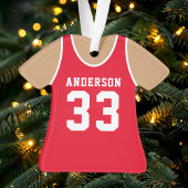 Basketbalshirt Sportteamuniform Rood Ornament