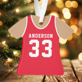 Basketbalshirt Sportteamuniform Rood Ornament