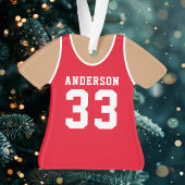 Basketbalshirt Sportteamuniform Rood Ornament