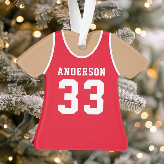 Basketbalshirt Sportteamuniform Rood Ornament