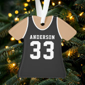 Basketbalshirt Sportteamuniform Zwart Ornament