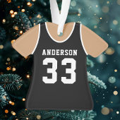 Basketbalshirt Sportteamuniform Zwart Ornament