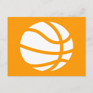 basketbalsilhouet briefkaart