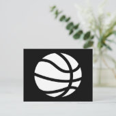 basketbalsilhouet briefkaart (Staand voorkant)