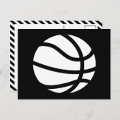 basketbalsilhouet briefkaart (Voorkant / Achterkant)