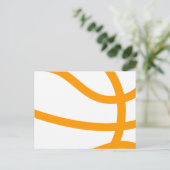 basketbalsilhouet briefkaart (Staand voorkant)