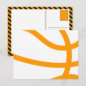 basketbalsilhouet briefkaart (Voorkant / Achterkant)