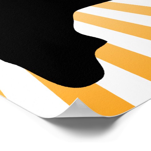 basketbalsilhouet poster (Hoek)