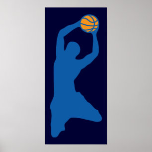 basketbalsilhouet poster