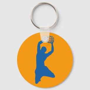 basketbalsilhouet sleutelhanger