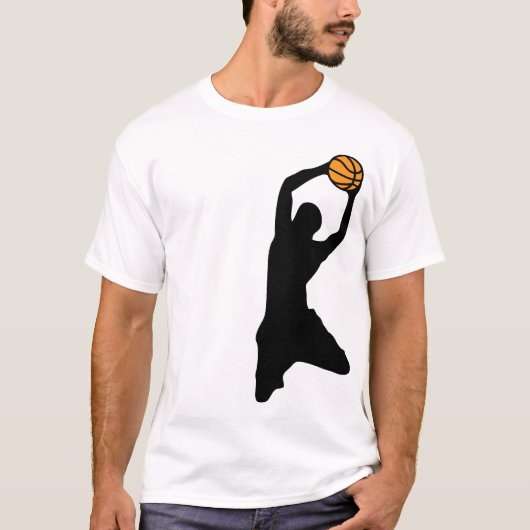 basketbalsilhouettes t-shirt (Voorkant)