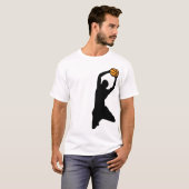 basketbalsilhouettes t-shirt (Voorkant volledig)