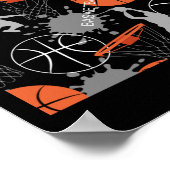 basketbalspeelpatroon poster (Hoek)