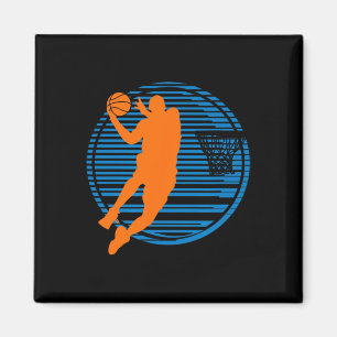 Basketbalspel Dunk Speler Court Sport Ball Team Magneet