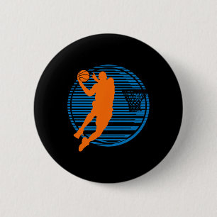 Basketbalspel Dunk Speler Court Sport Ball Team Ronde Button 5,7 Cm