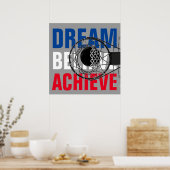 Basketbalspel Inspirerend Motivatie bereiken Poster (Keuken)