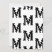 Basketbalspel Monogram Verjaardagsfeest Kaart (Achterkant)