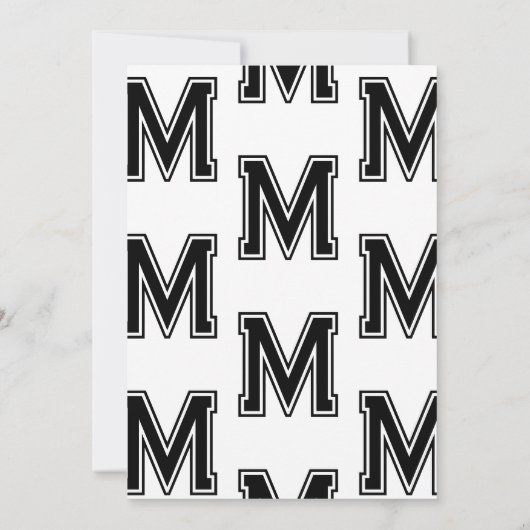 Basketbalspel Monogram Verjaardagsfeest Kaart (Achterkant)