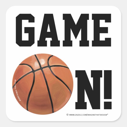 Basketbalspel op Stickers (Voorkant)