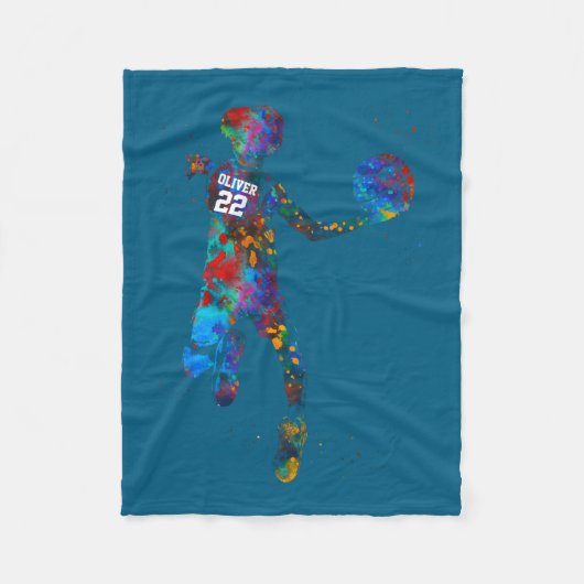 Basketbalspeler 1 fleece deken (Voorkant)