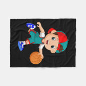 Basketbalspeler (2) fleece deken (Voorkant (Horizontaal))