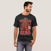 Basketbalspeler Aangepaste Foto Retro Bootleg Rood T-shirt (Voorkant volledig)