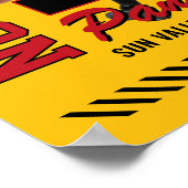 Basketbalspeler Aangepaste Foto Rugnummer Rood Poster (Hoek)