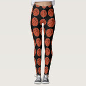 Basketbalspeler Aangepaste kleur Leggings (Voorkant)