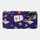 Basketbalspeler Aangepaste Naam Nummer Navy Blauwe Case-Mate iPhone Case (Achterkant (horizontaal))